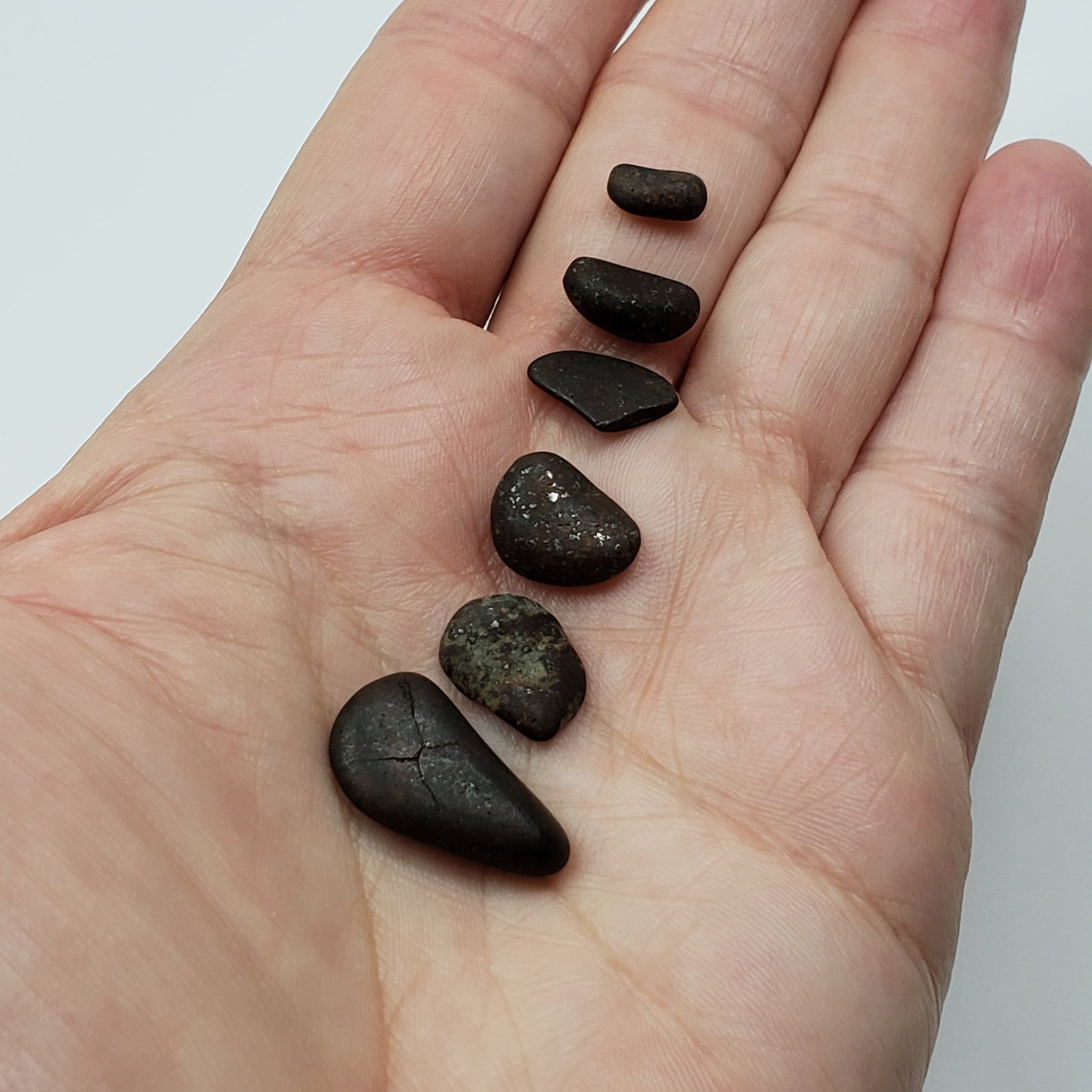  Northwest Africa NWA Meteorite 6 Piece Lot | 6.4 Grams | Tumbled Individuals | Sahara 