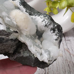 Okenite, Laumontite and Gyrolite on Prehnite in Geode | 1.13 kg | Dindoshi, India