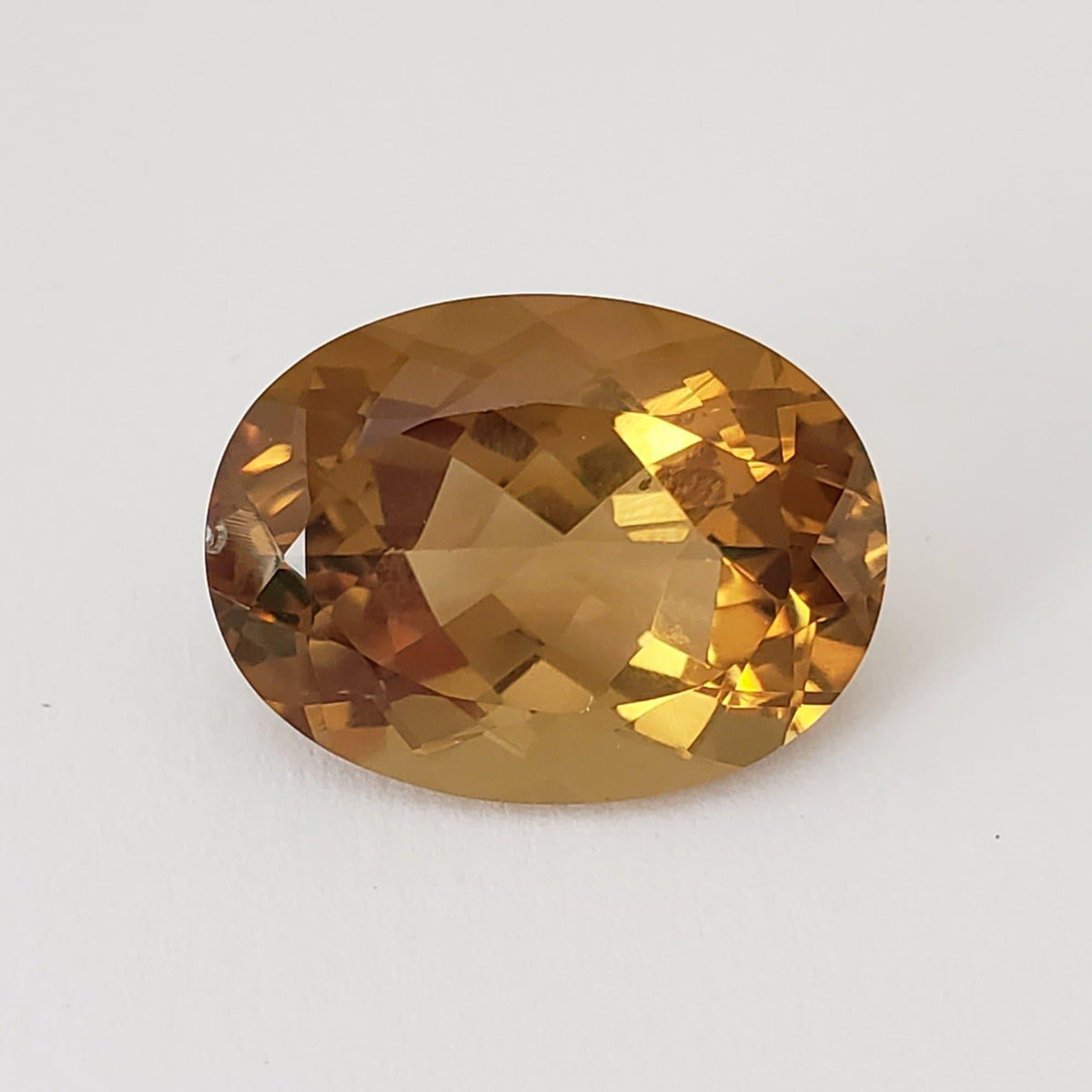  Olive Quartz | Oval Cut | Golden | 20x15mm 