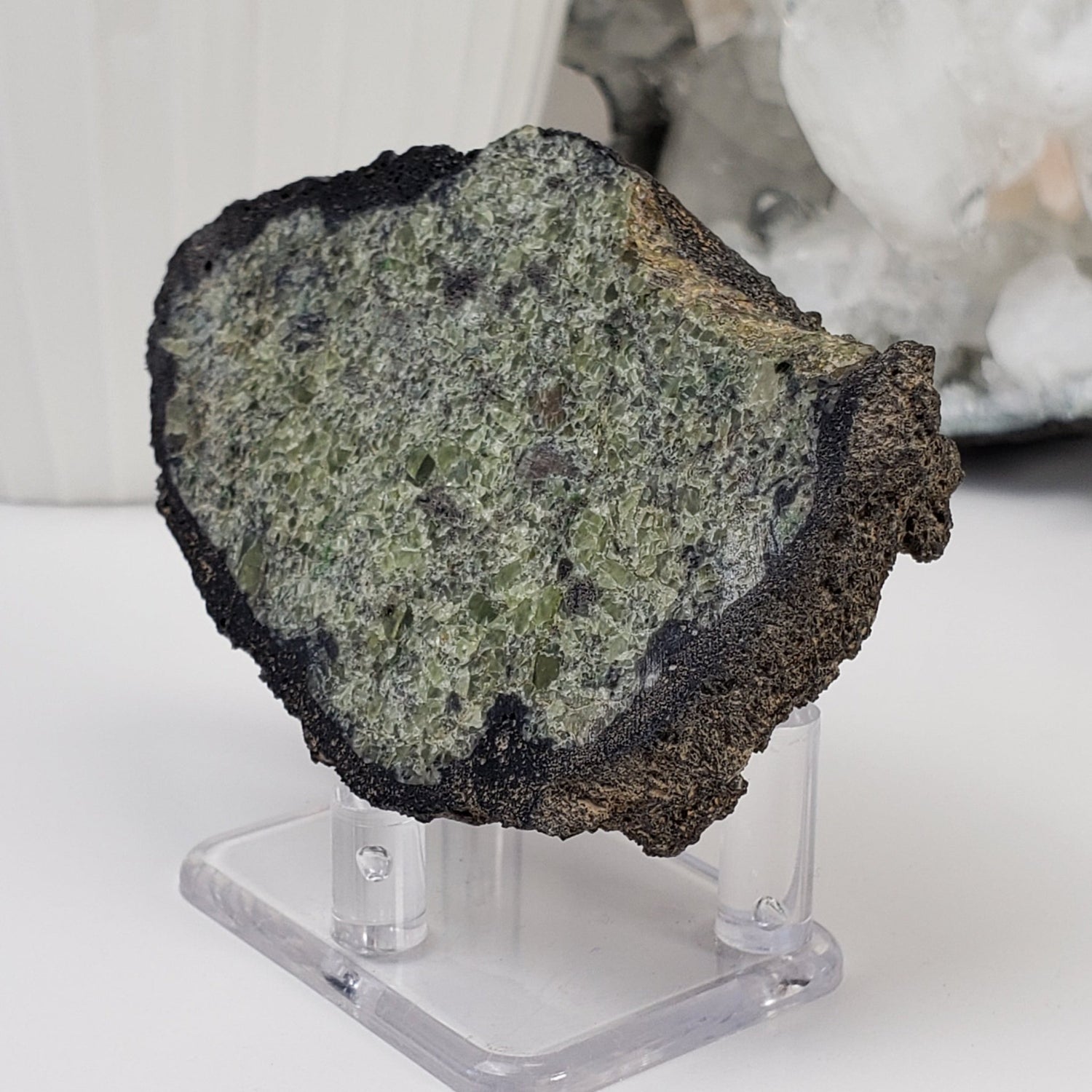 Olivine Volcanic Bomb | Lava Coated Crystal | 138 gr | Mortlake Victoria, Australia