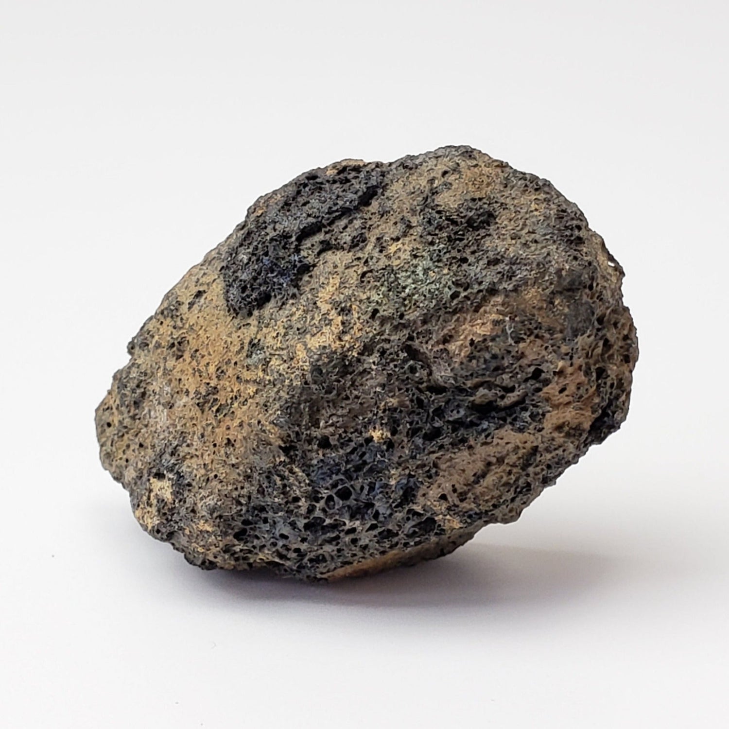Bombe volcanique à l'olivine | Cristal recouvert de lave | 18 grammes | Mortlake, Victoria, Australie