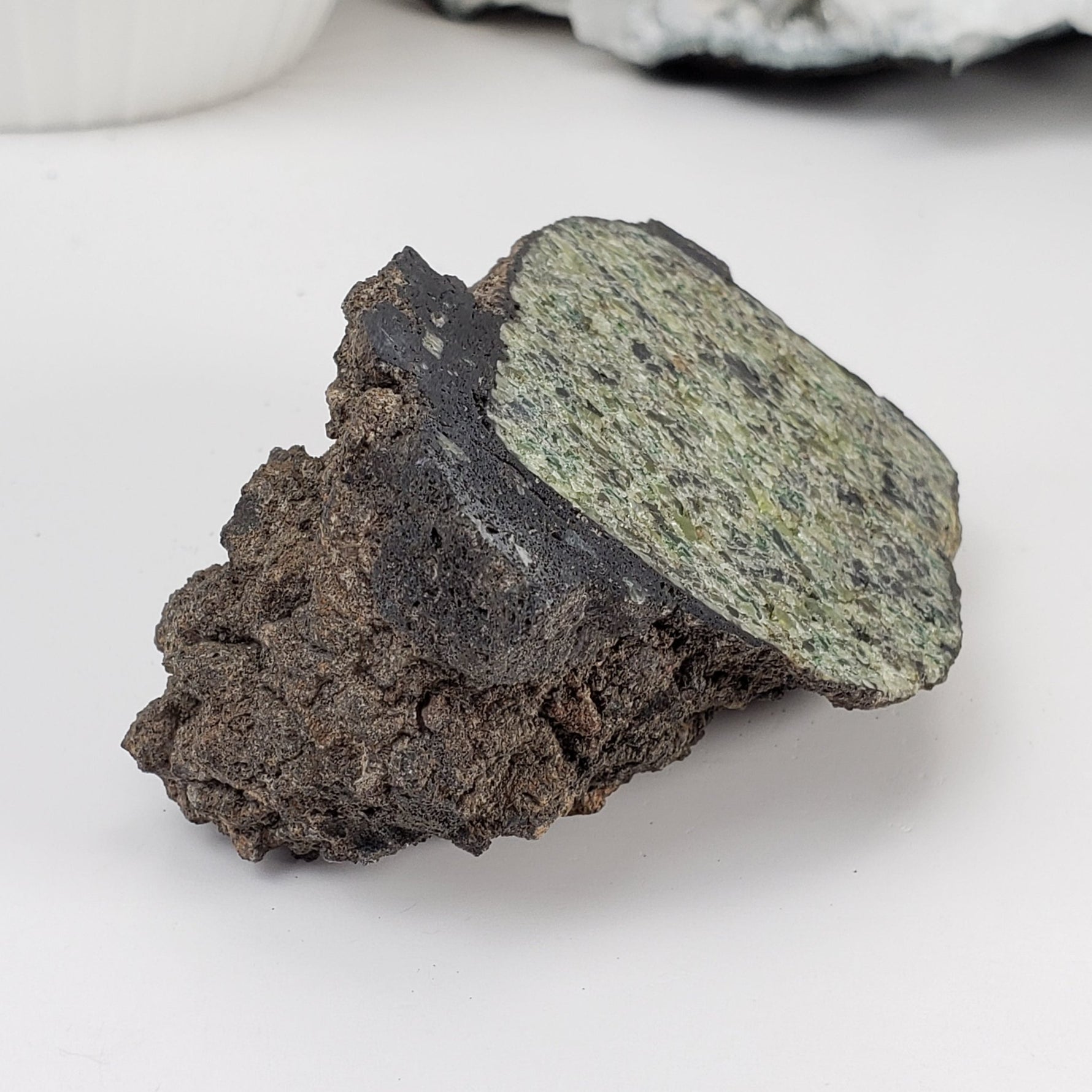 Olivine Volcanic Bomb | Lava Coated Crystal | 187.4 gr | Mortlake, Victoria, Australia