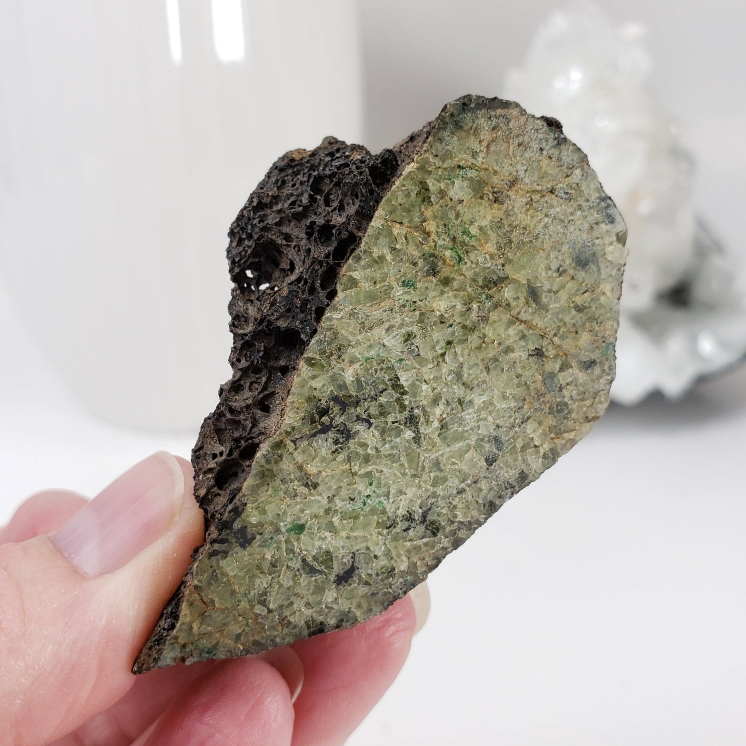 Olivine Volcanic Bomb | Lava Coated Crystal | 85.6 gr | Mortlake Victoria, Australia