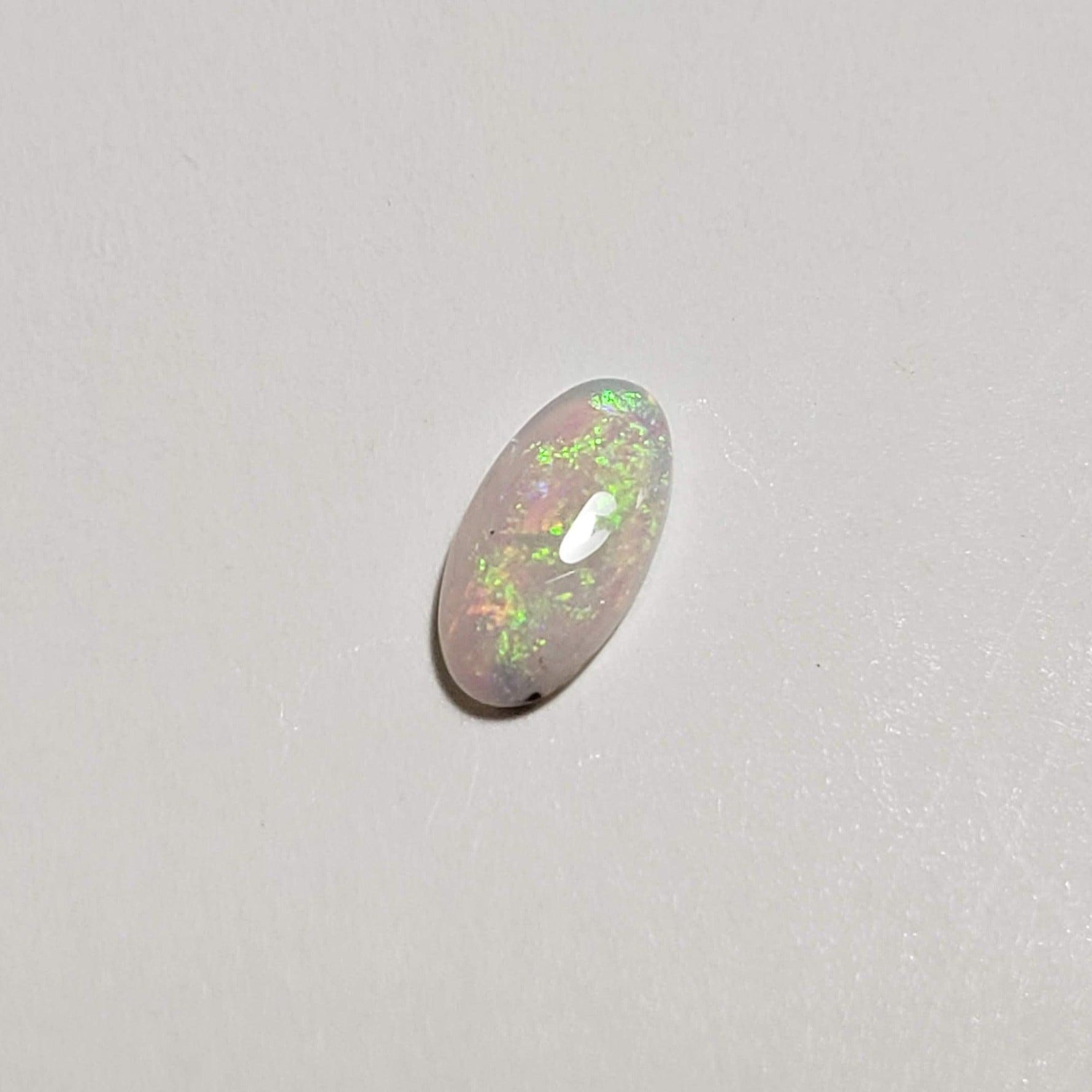  Opal Long Oval Cabochon White 7.6x3.8mm 