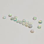 Opal | Round Cabochon | White Rainbow | 2mm