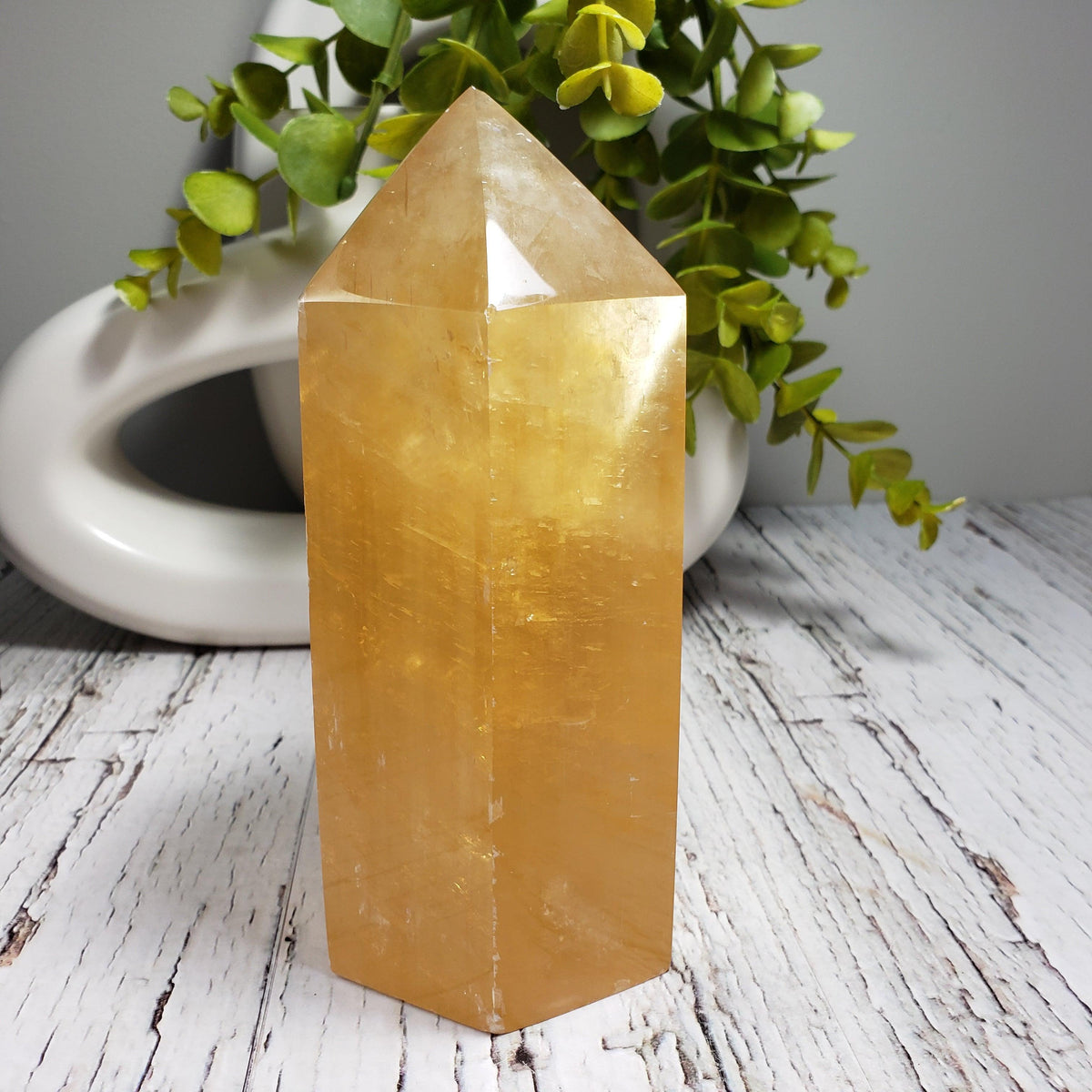 Orange Calcite Tower | Calcite Crystal Point | 1.5 KG | China