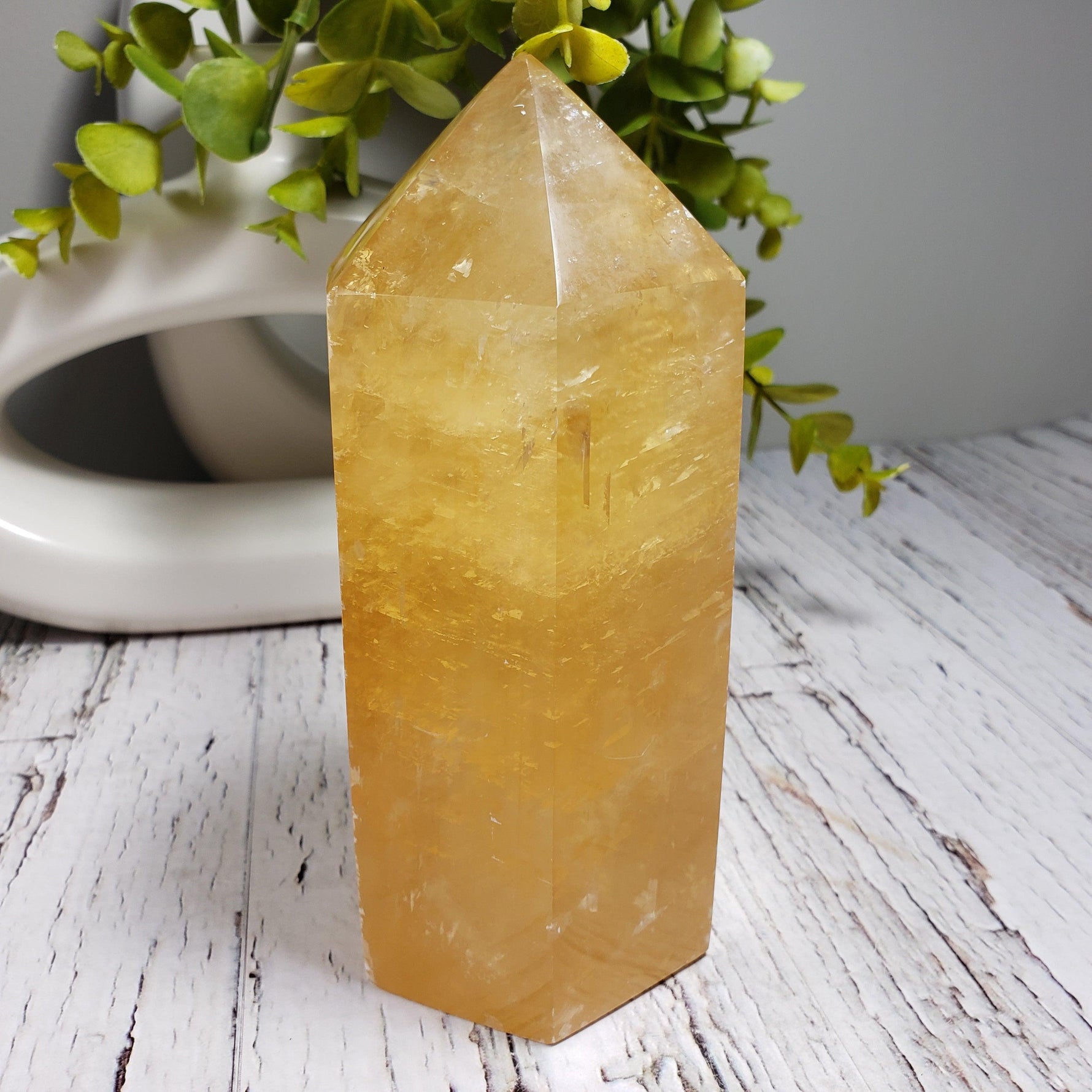 Orange Calcite Tower | Calcite Crystal Point | 1.5 KG | China