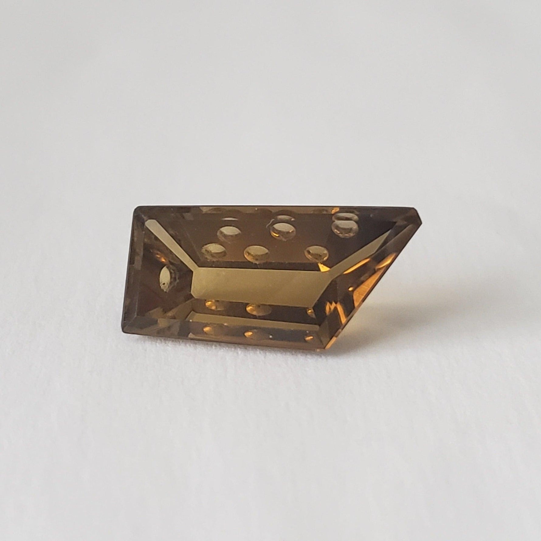 Oro Verde Citrine | Fancy Laser Cut | Olive Green | 21x10mm 10.6ct