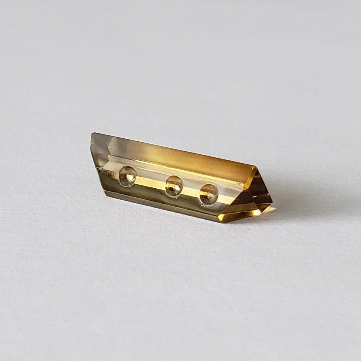  Oro Verde Citrine | Laser Cut Baguette | Olive Green | 18x7mm 5.9ct 