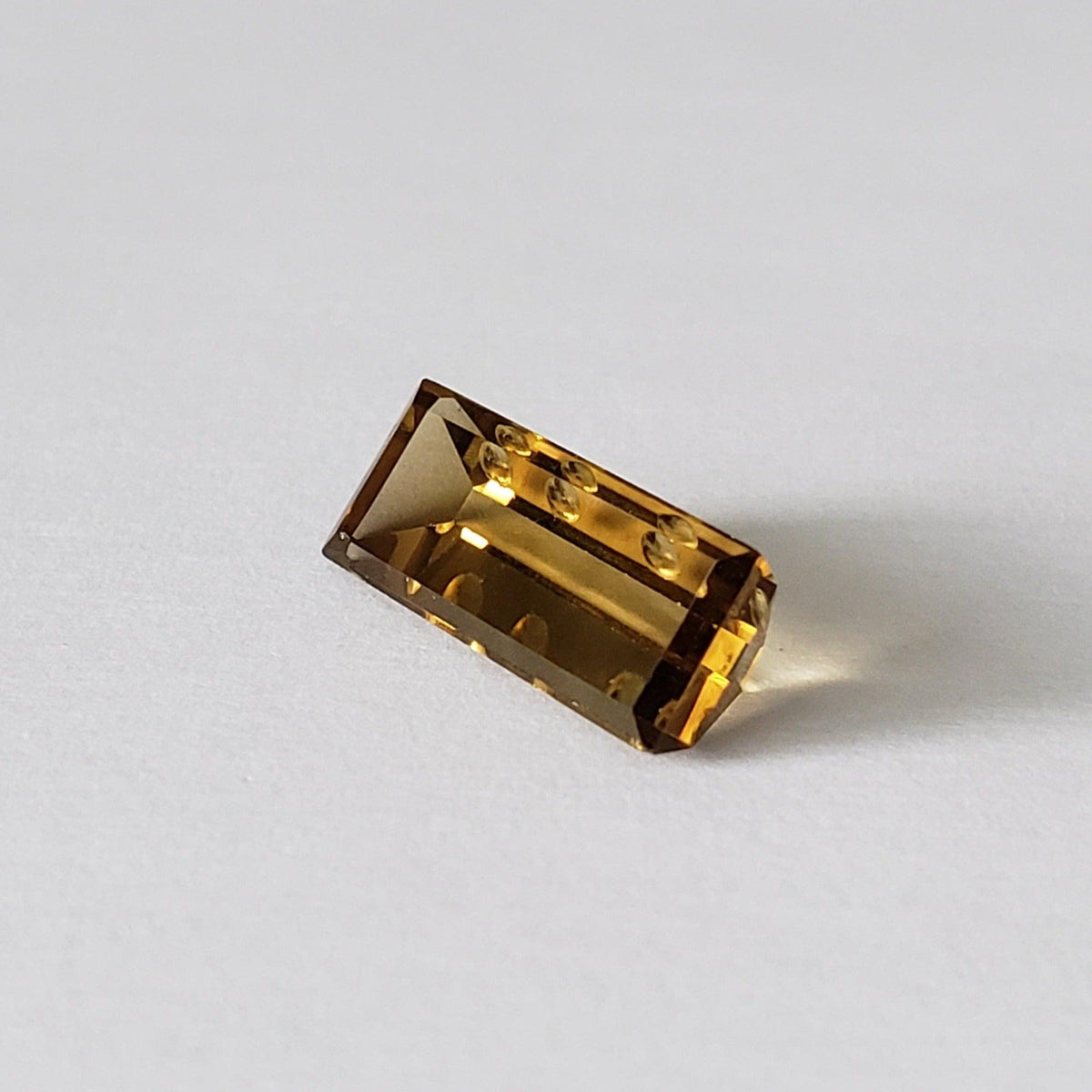  Oro Verde Citrine | Laser Cut Baguette | Olive Green | 18x7mm 5.9ct 