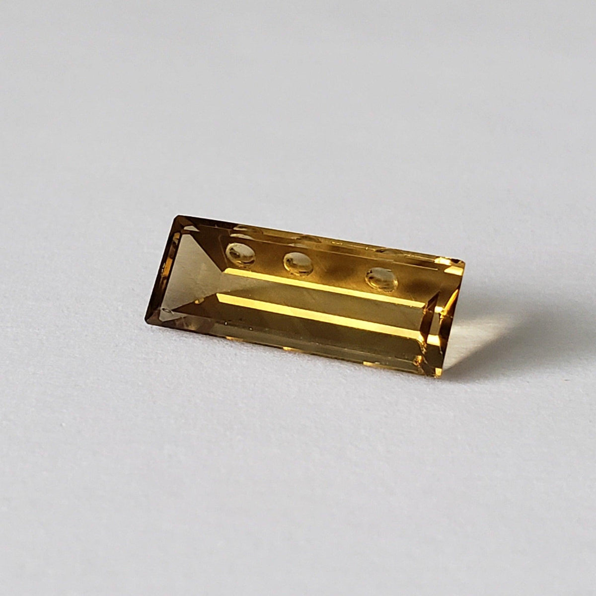  Oro Verde Citrine | Laser Cut Baguette | Olive Green | 18x7mm 5.9ct 