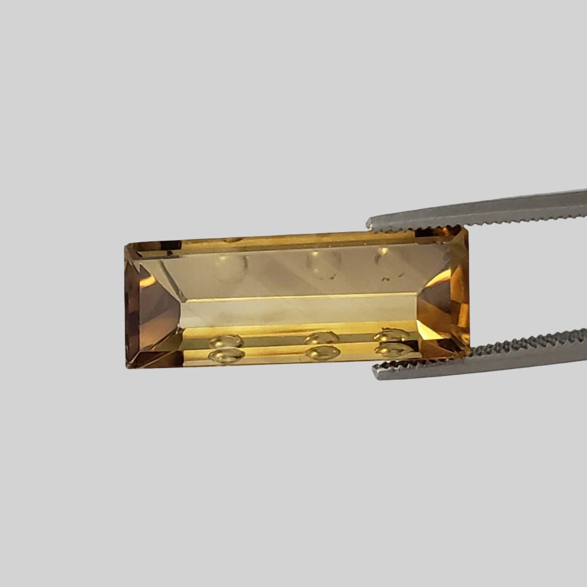  Oro Verde Citrine | Laser Cut Baguette | Olive Green | 18x7mm 5.9ct 