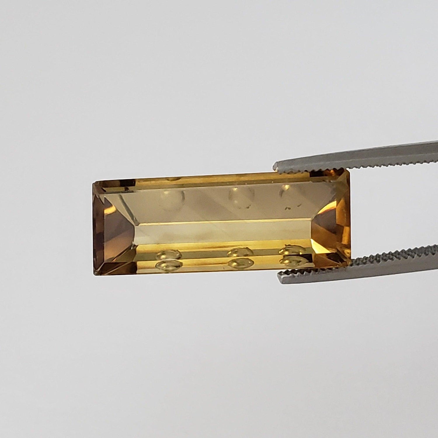 Oro Verde Citrine | Laser Cut Baguette | Olive Green | 18x7mm 5.9ct