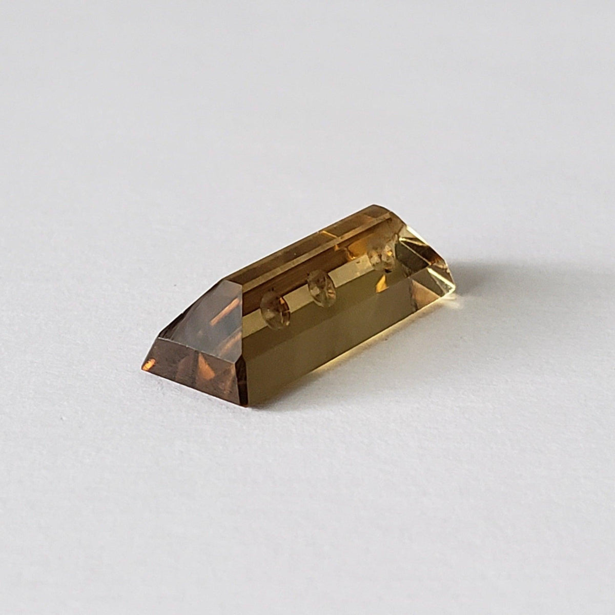  Oro Verde Citrine | Laser Cut Baguette | Olive Green | 18x7mm 5.9ct 