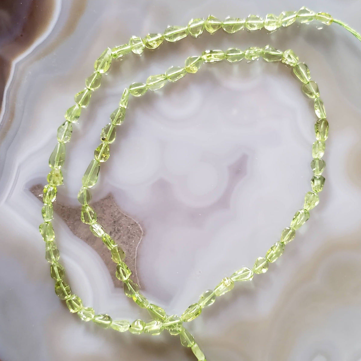 Peridot Gemstone Beads | 38 cm, 15 inch Strand | Pear Shape | Green