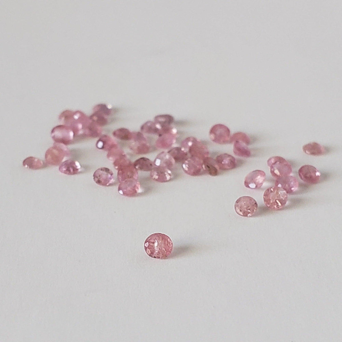  Pezzottaite | Round Cut | Rare Untreated Gemstone | Pink | 1.8mm 