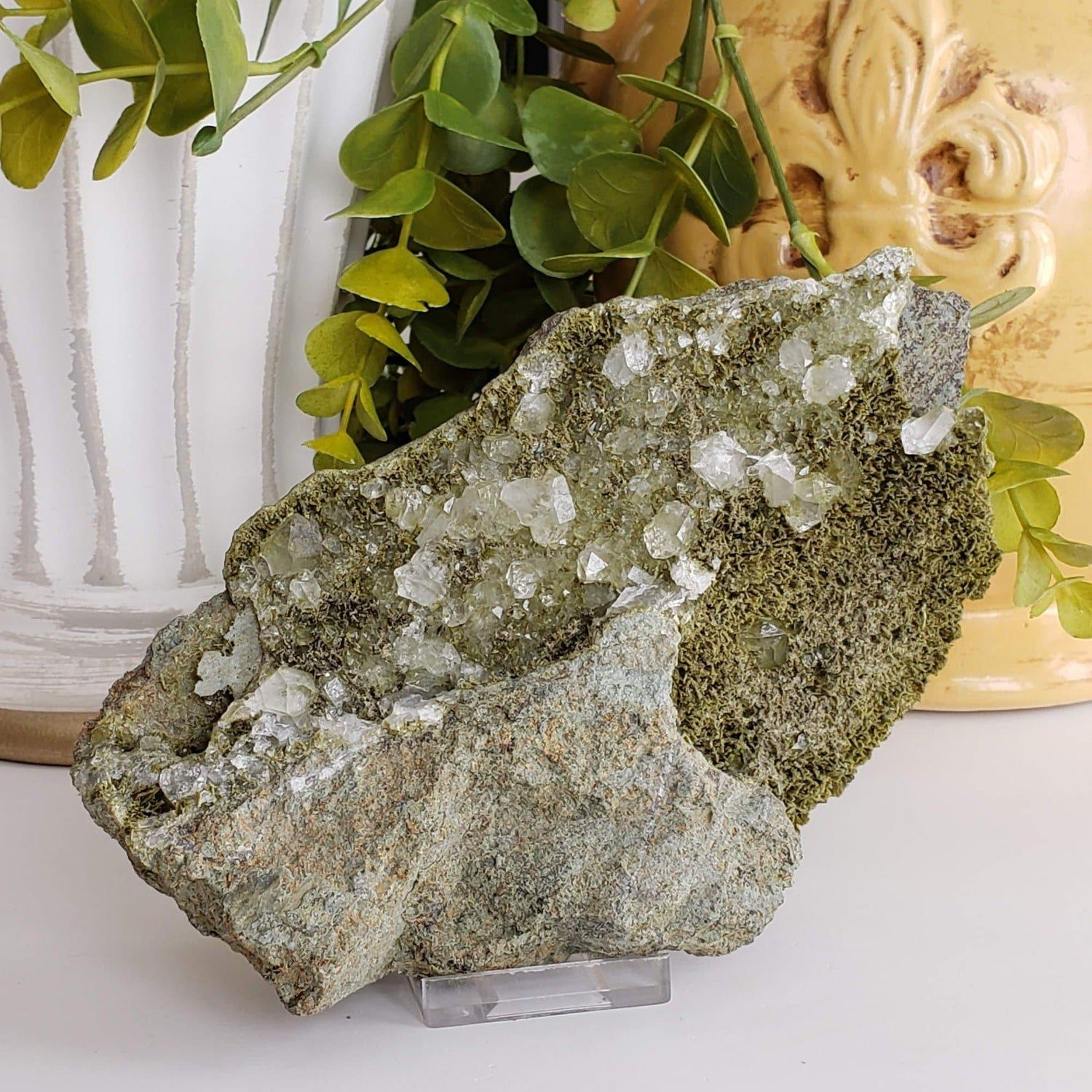 Pistacite Crystal Cluster | 623.8 gr | Mineral | Alicante, Spain