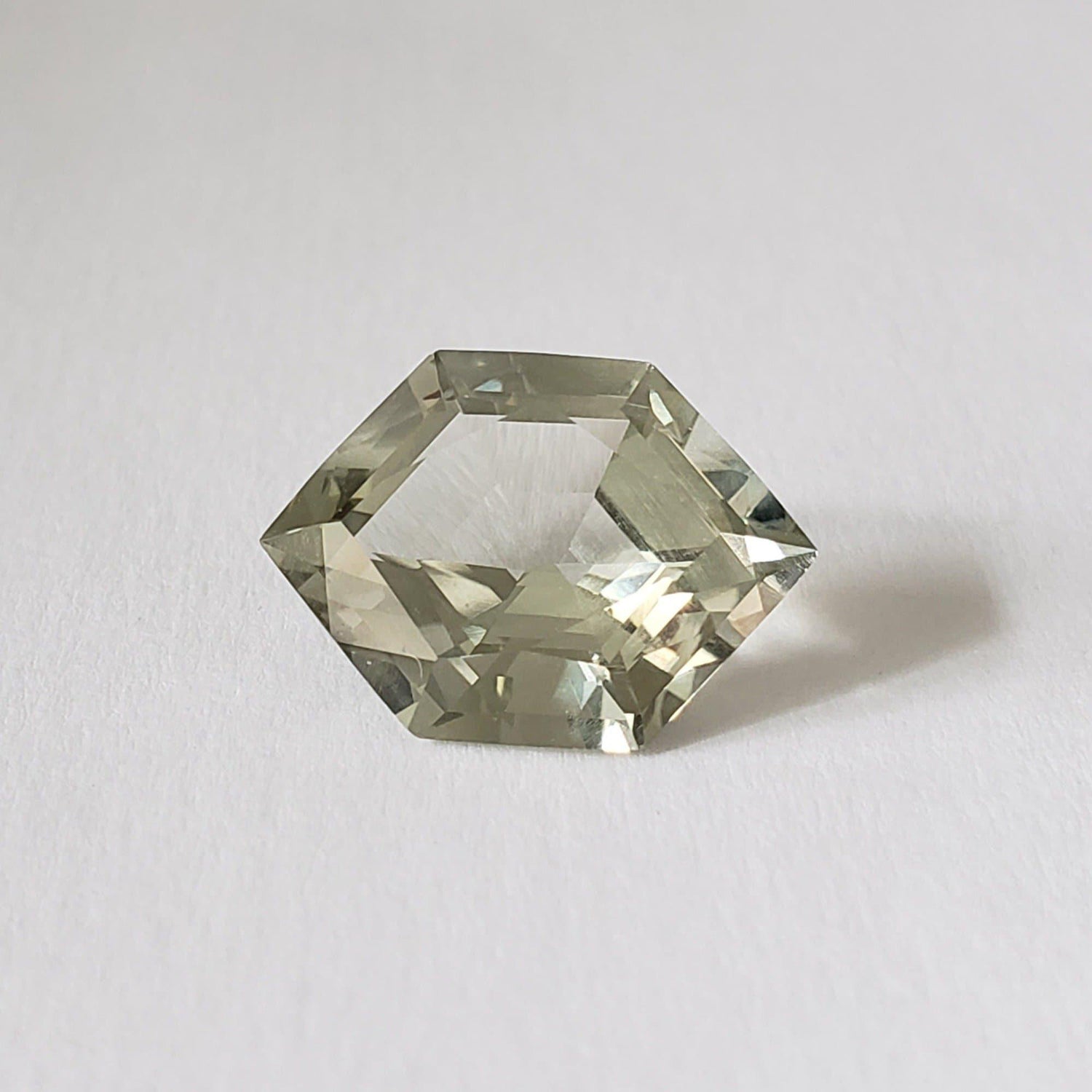  Prasiolite Green Amethyst Modified Hexagon Cut Green 8.7ct 