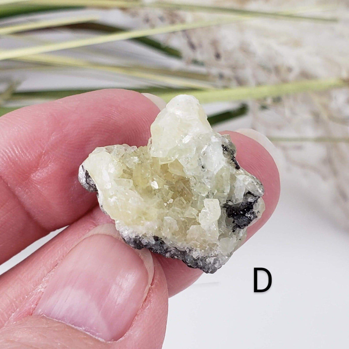 Prehnite and Graphite Crystal Clusters | Raw Prehnite | Tanzania