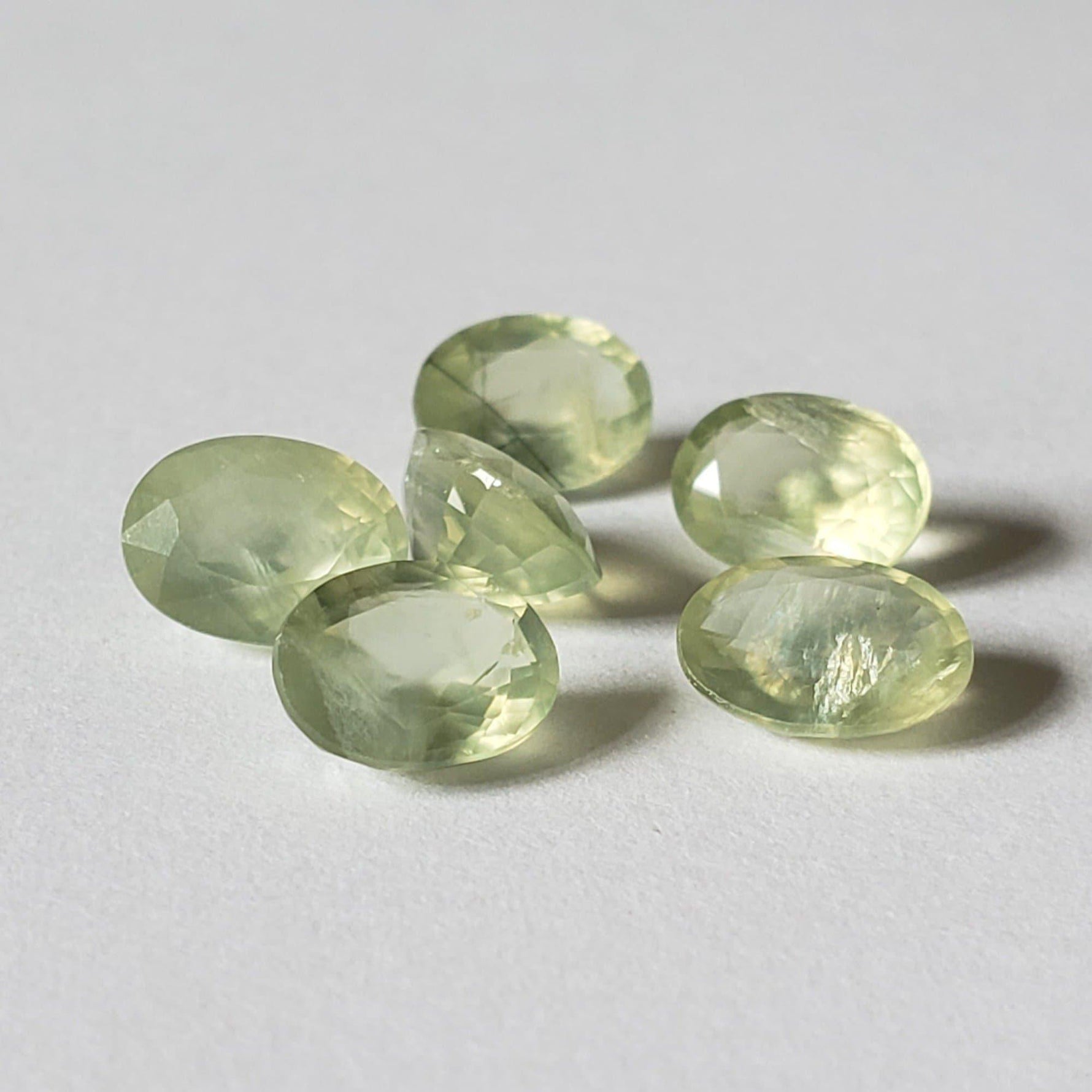 Prehnite | Oval Cut | Apple Green | 8x6mm