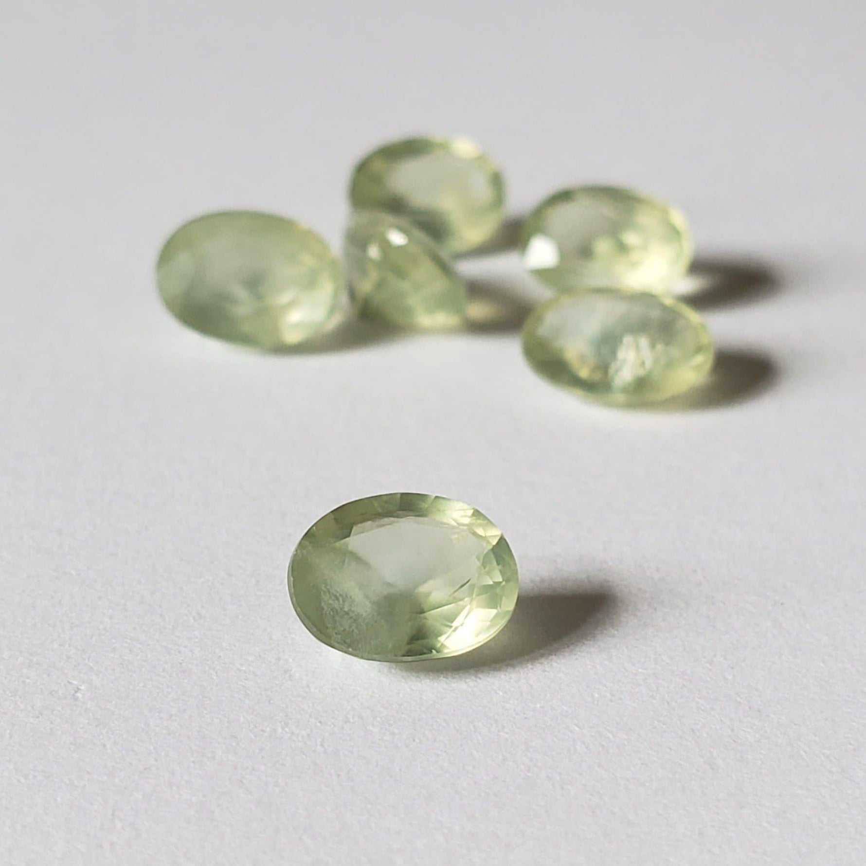 Prehnite | Oval Cut | Apple Green | 8x6mm