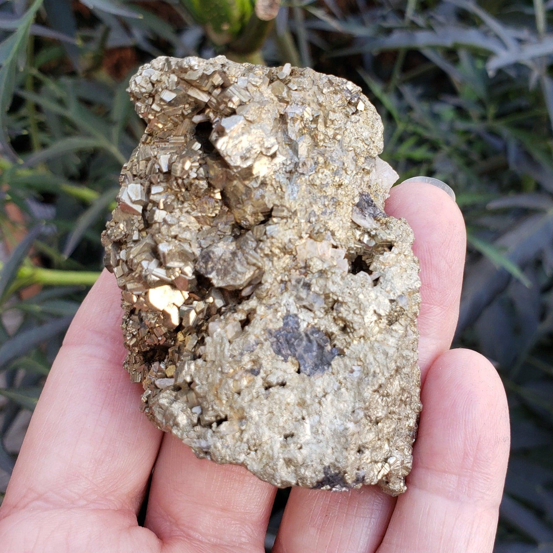 Pyrite, Marmatite and Quartz Crystal Cluster | 191.8 grams | Eagle X Mine, Colorado Classic