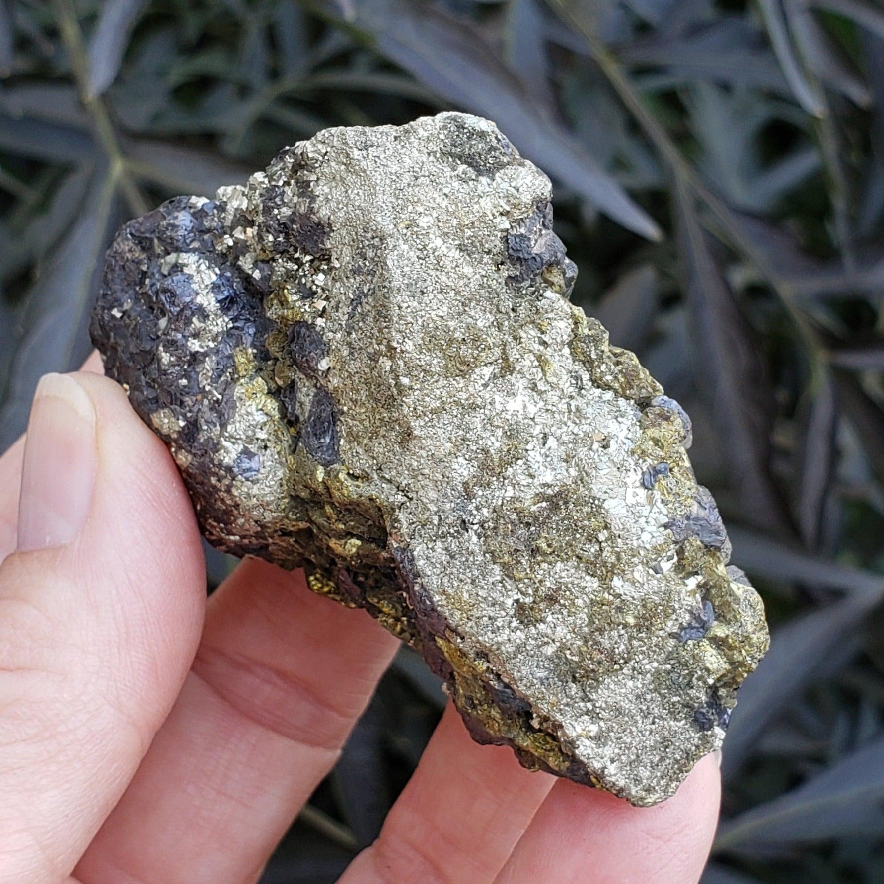 Pyrite on Marmatite Crystal Cluster | 209.7 grams | Eagle X Mine, Colorado Classic