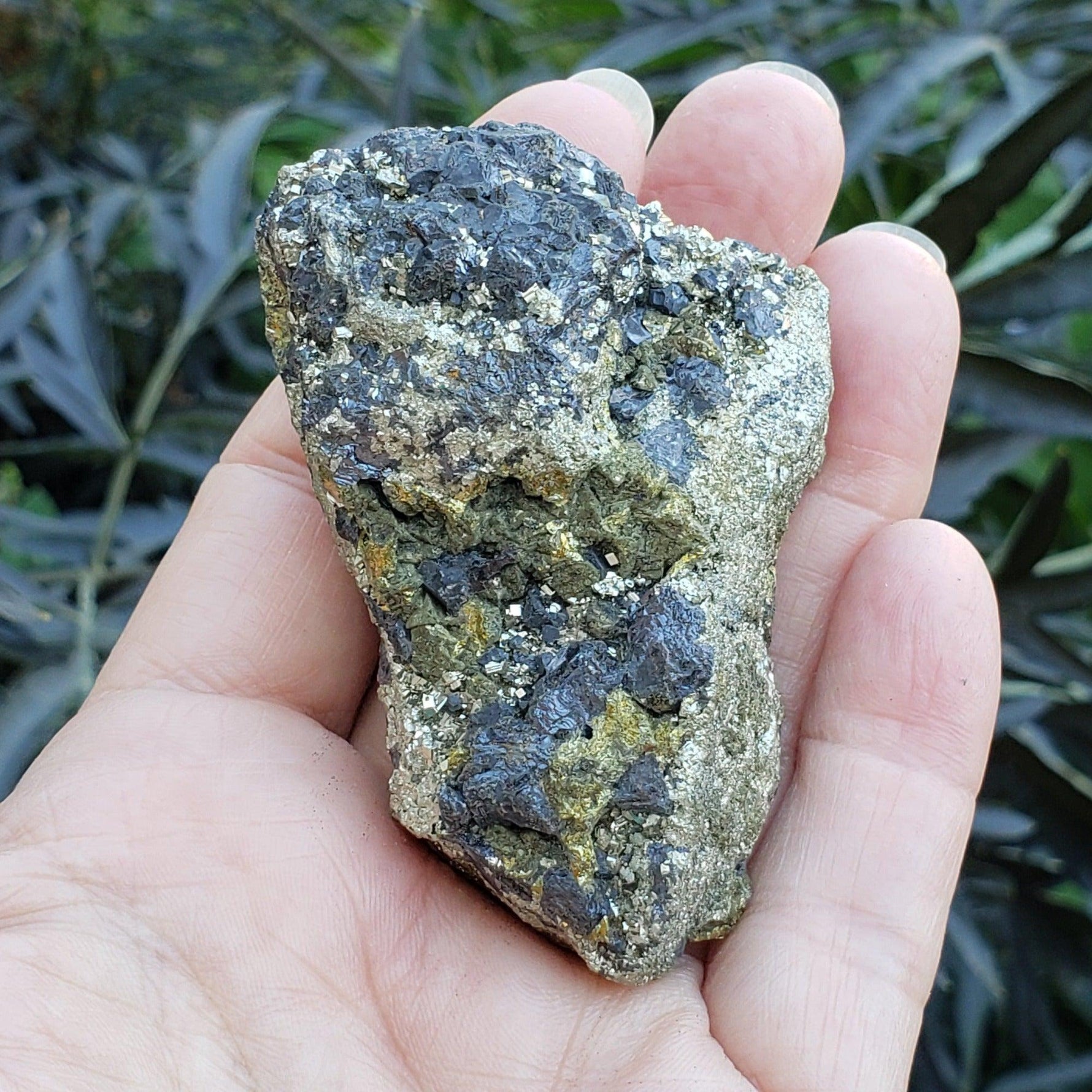Pyrite on Marmatite Crystal Cluster | 209.7 grams | Eagle X Mine, Colorado Classic