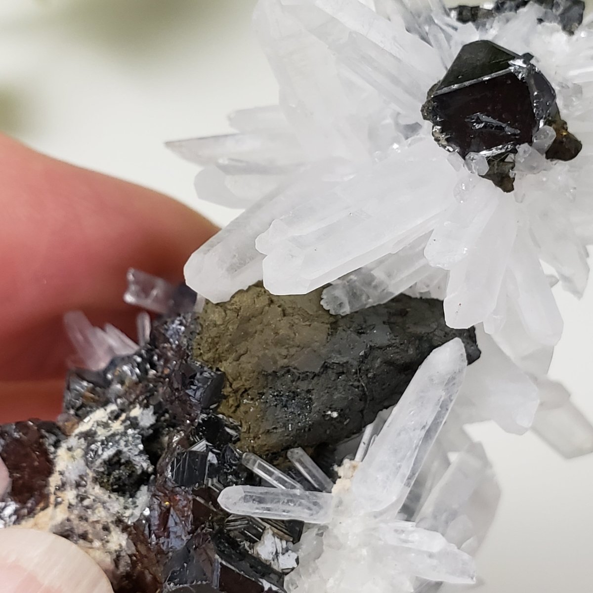  Quartz, Chalcopyrite, Sphalerite Crystal Cluster | 60.2 grams | Huaron, Peru 