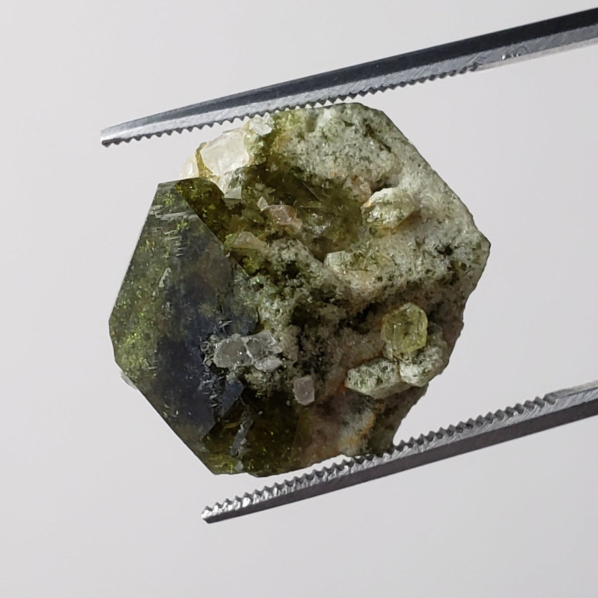 Rare Uvite Tourmaline Crystal | Natural Green with Magnesite | 3 grams | Brumado, Bahia, Brazil