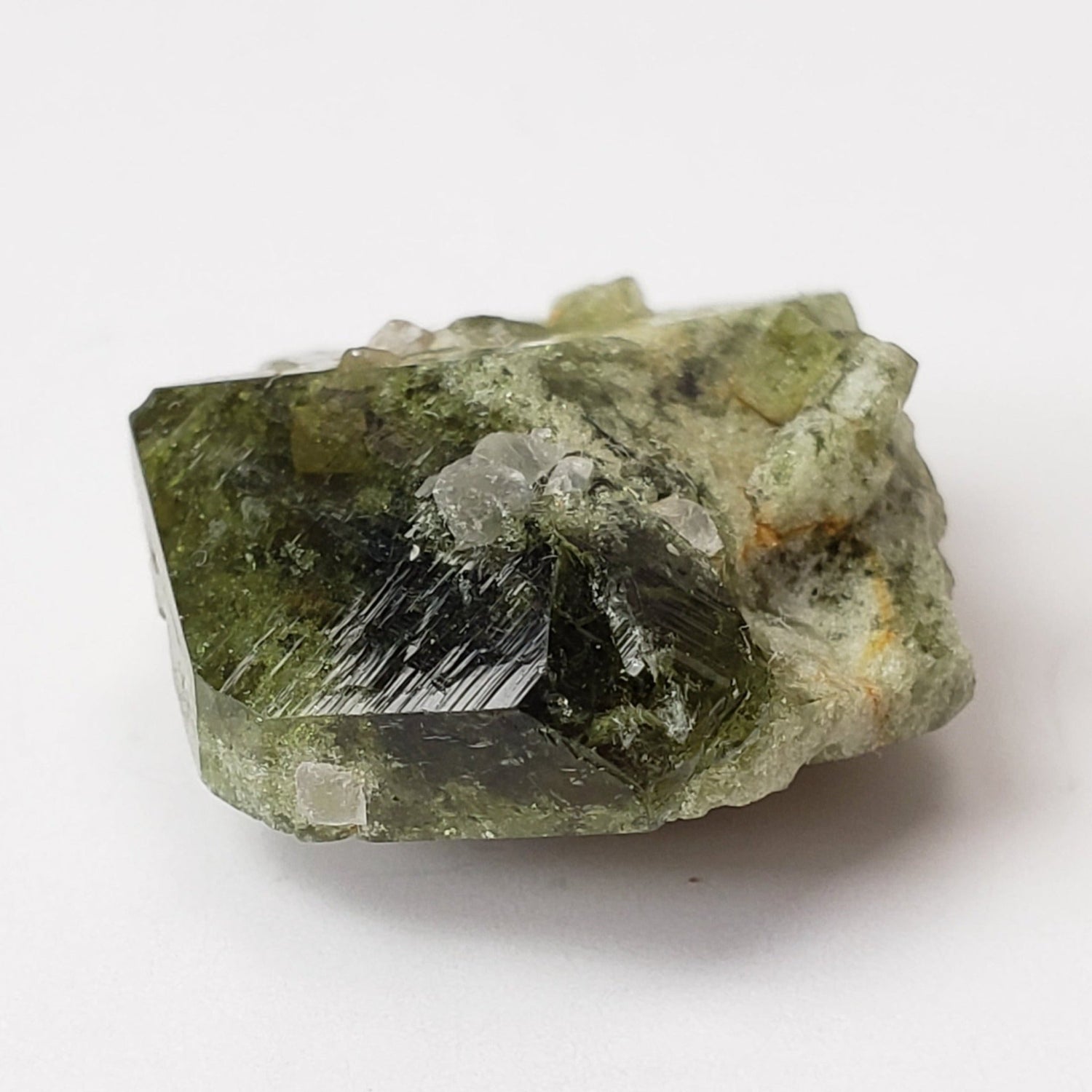 Rare Uvite Tourmaline Crystal | Natural Green with Magnesite | 3 grams | Brumado, Bahia, Brazil
