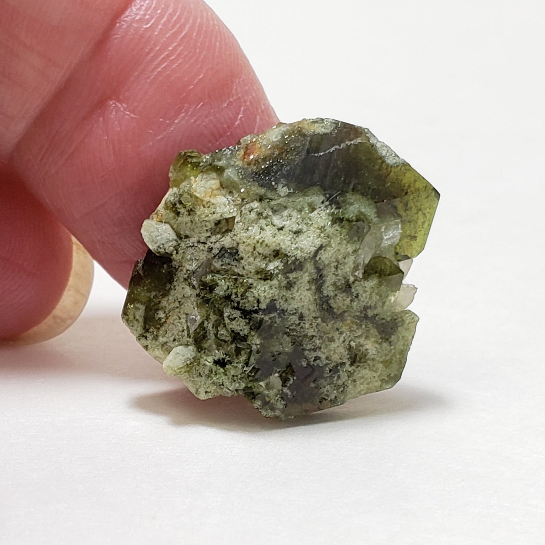Rare Uvite Tourmaline Crystal | Natural Green with Magnesite | 4.75 grams | Brumado, Bahia, Brazil