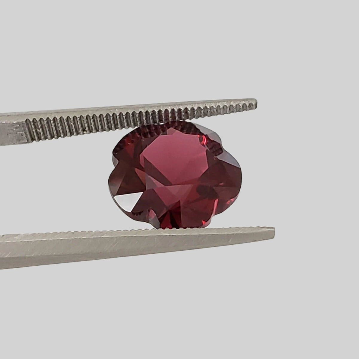  Rhodolite Garnet | Flower Shape Cut | Raspberry Red | 10.5mm 5.41ct | Appraisal included 