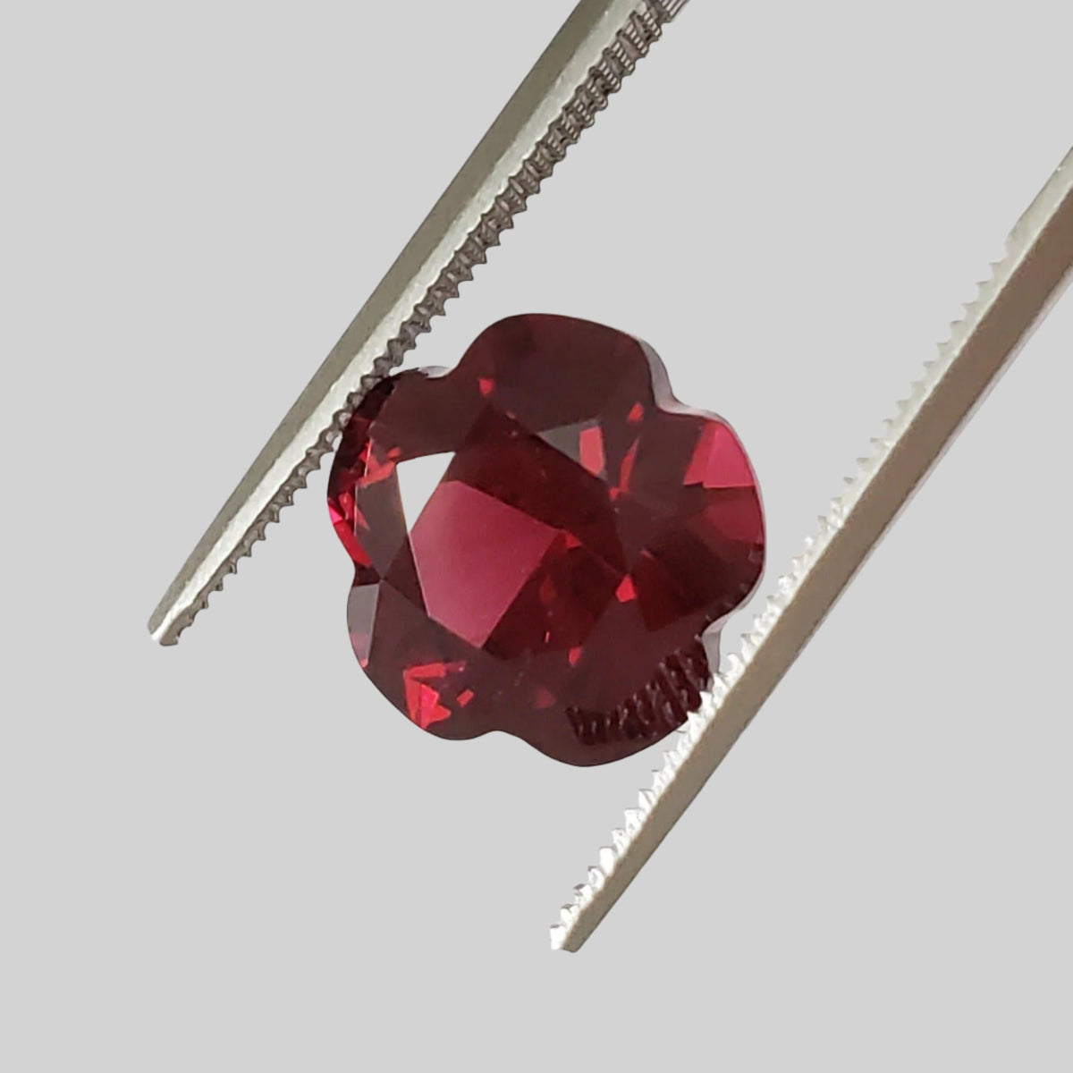  Rhodolite Garnet | Flower Shape Cut | Raspberry Red | 10.5mm 5.41ct | Appraisal included 