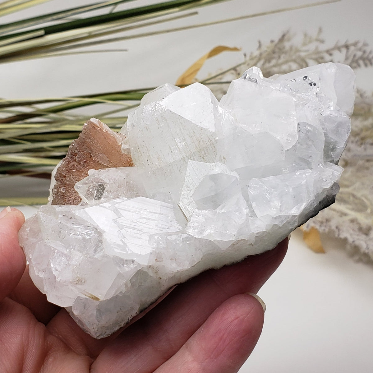 Heulandite on Apophyllite Cluster Crystal | 412 gr | Jalgaon India | Canagem.com