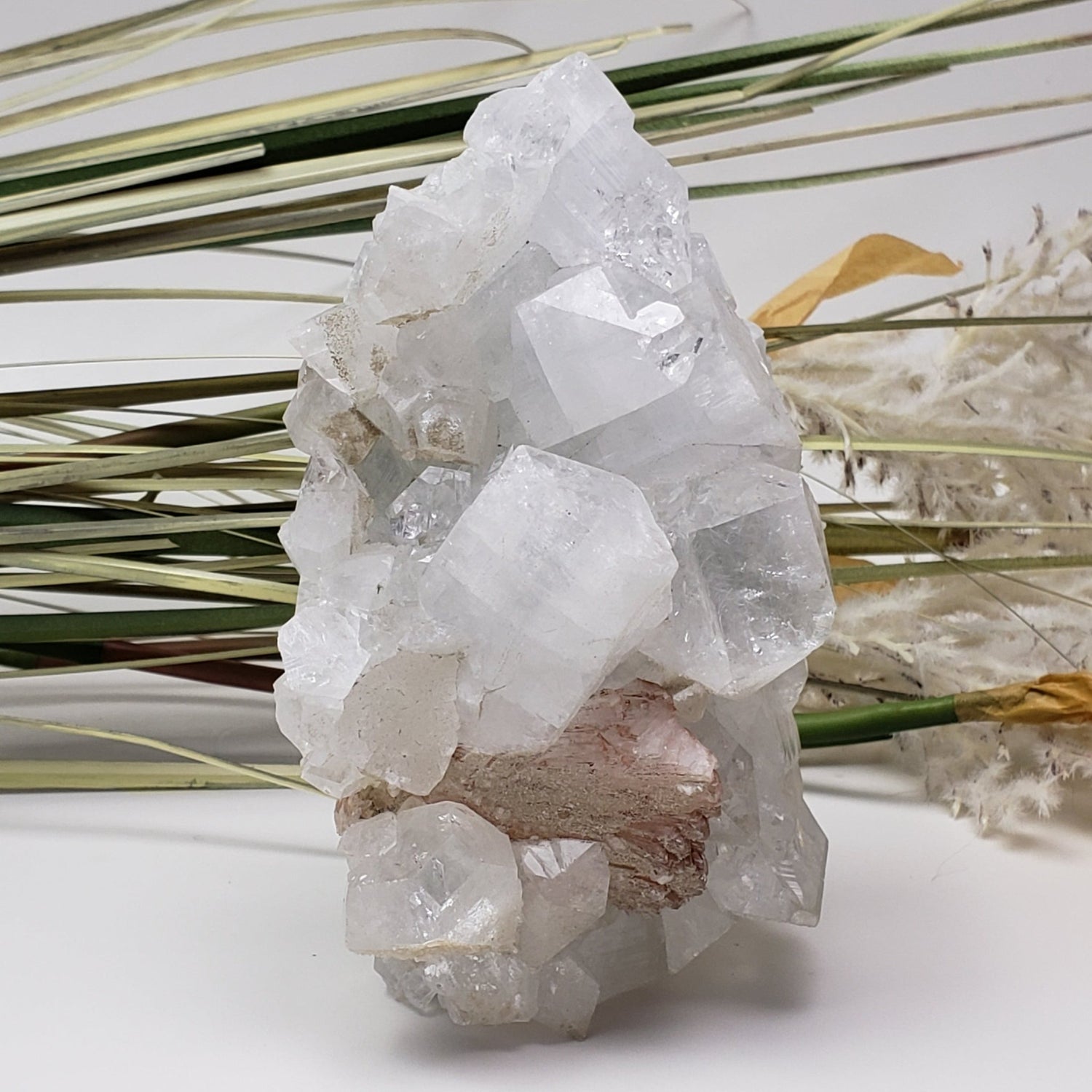 Heulandite on Apophyllite Cluster Crystal | 412 gr | Jalgaon India