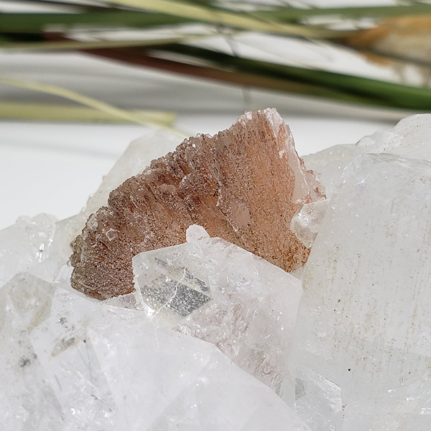 Heulandite on Apophyllite Cluster Crystal | 412 gr | Jalgaon India | Canagem.com