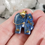 Lapis Lazuli Elephant Pendant |  35.8Ct. | Afghanistan