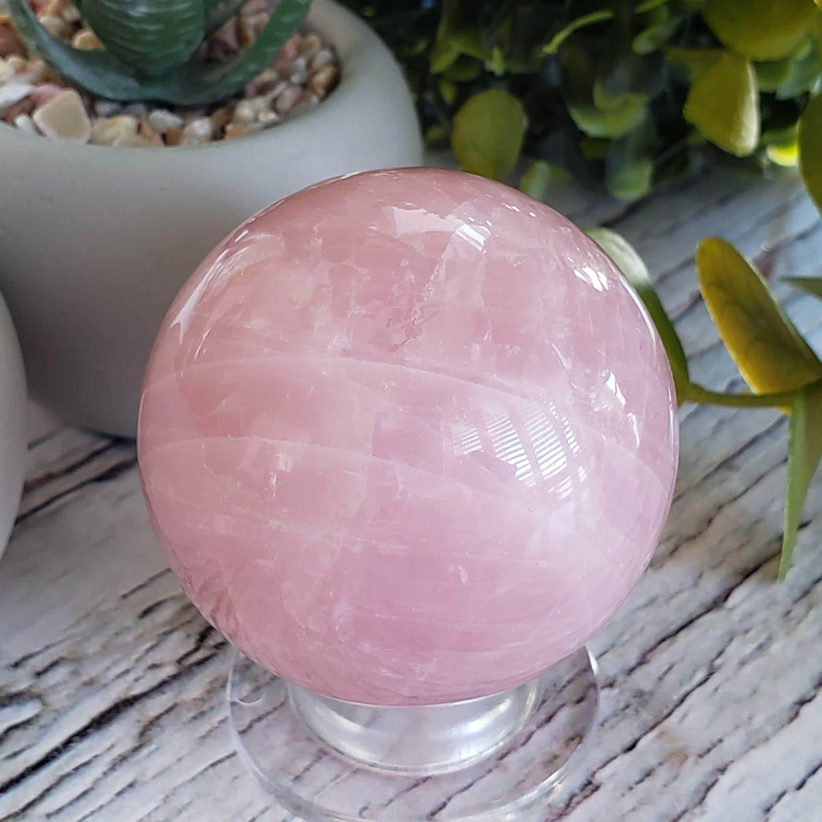 Rose Quartz Sphere | 49 mm, 1.9 in | 172 Grams | China