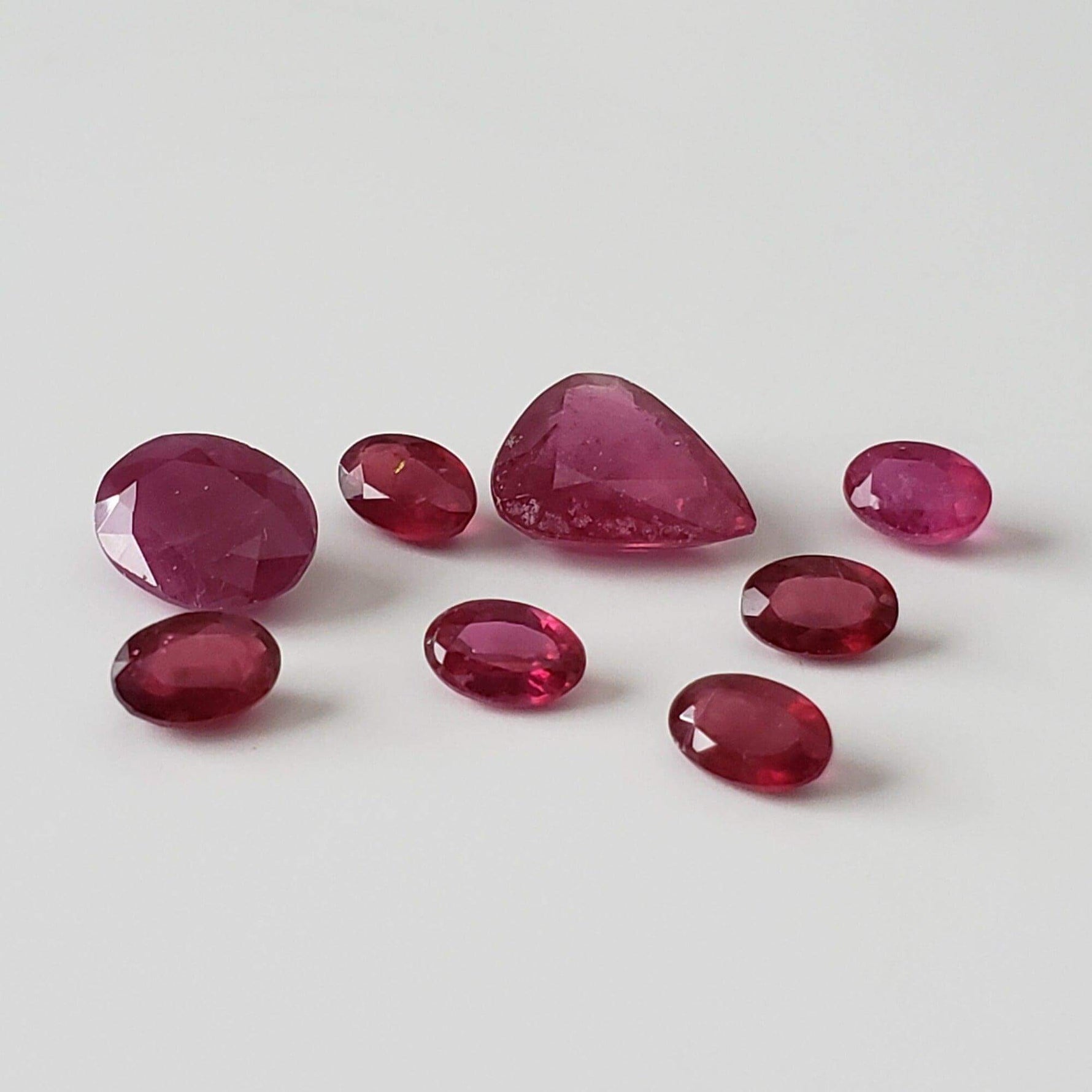  Ruby | 8 Piece Ruby Parcel | Mixed Shape Parcel | Mixed Size gemstones | Enhanced | 10.25tcw 