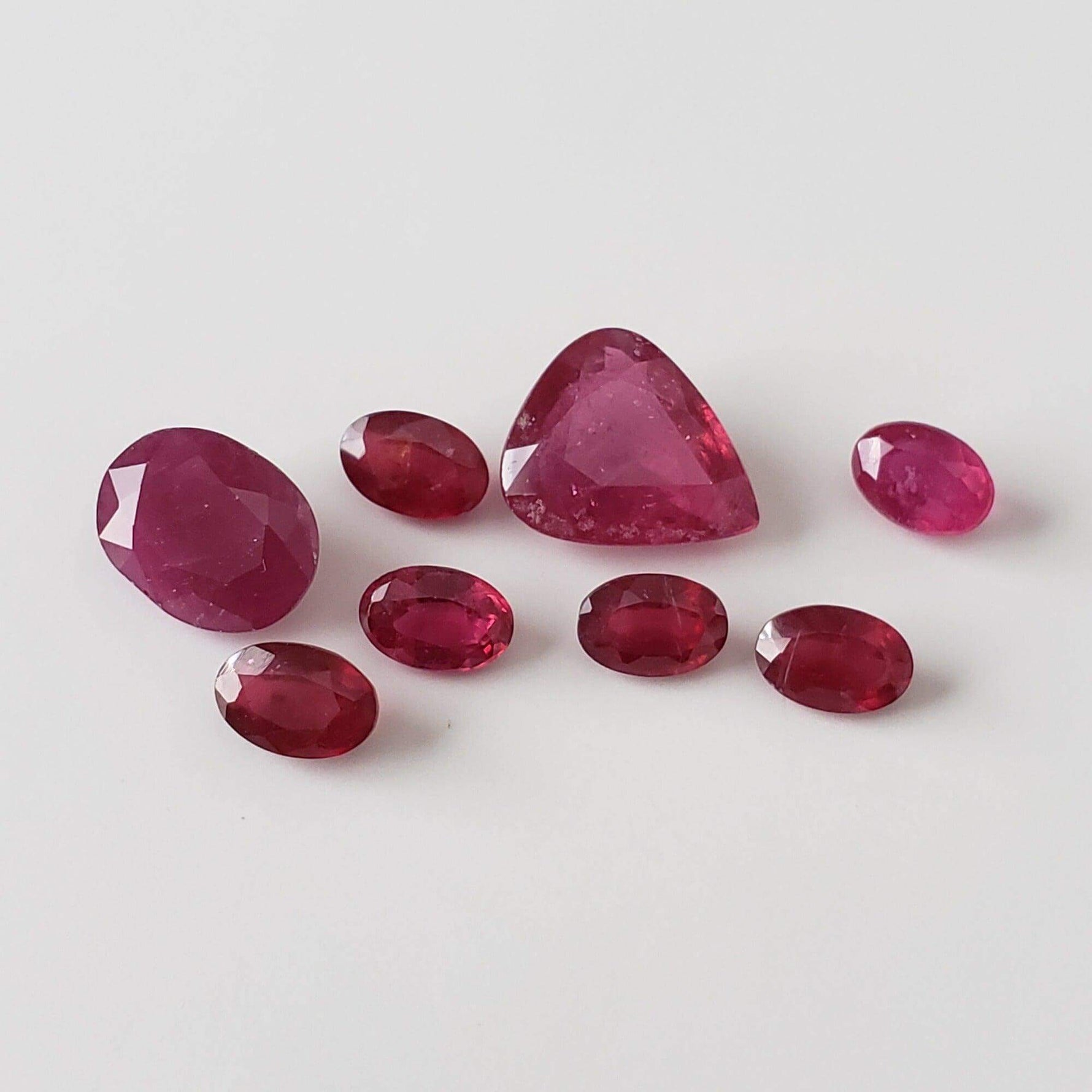  Ruby | 8 Piece Ruby Parcel | Mixed Shape Parcel | Mixed Size gemstones | Enhanced | 10.25tcw 