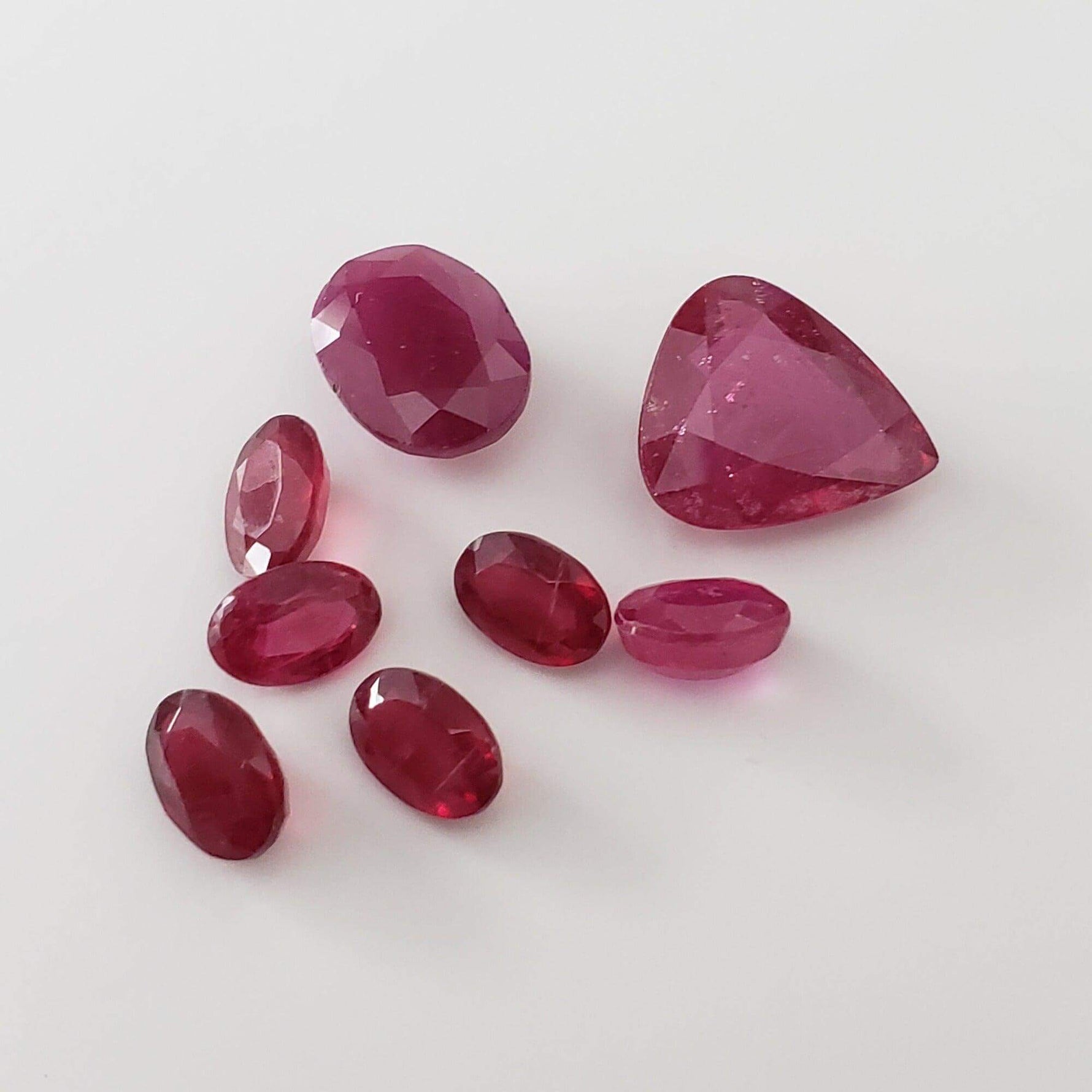  Ruby | 8 Piece Ruby Parcel | Mixed Shape Parcel | Mixed Size gemstones | Enhanced | 10.25tcw 