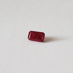 Ruby | Octagon Cut | Pigeon Blood Red | 7.3x4mm 1.3ct | Myanmar