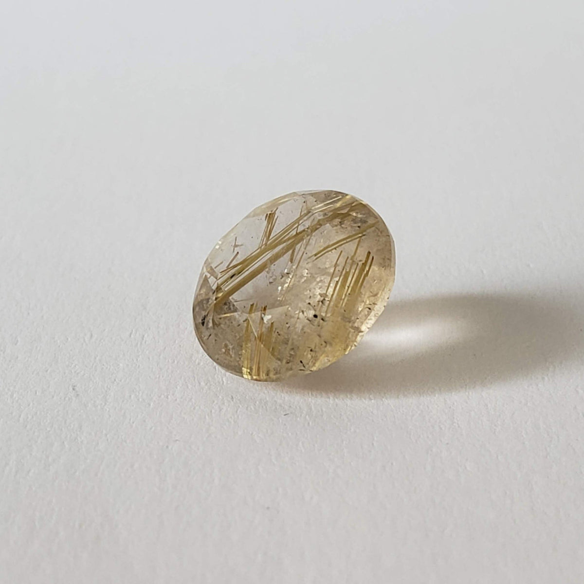 Rutilated Quartz | Faceted Round Cut | 12mm 6.15ct | Brazil