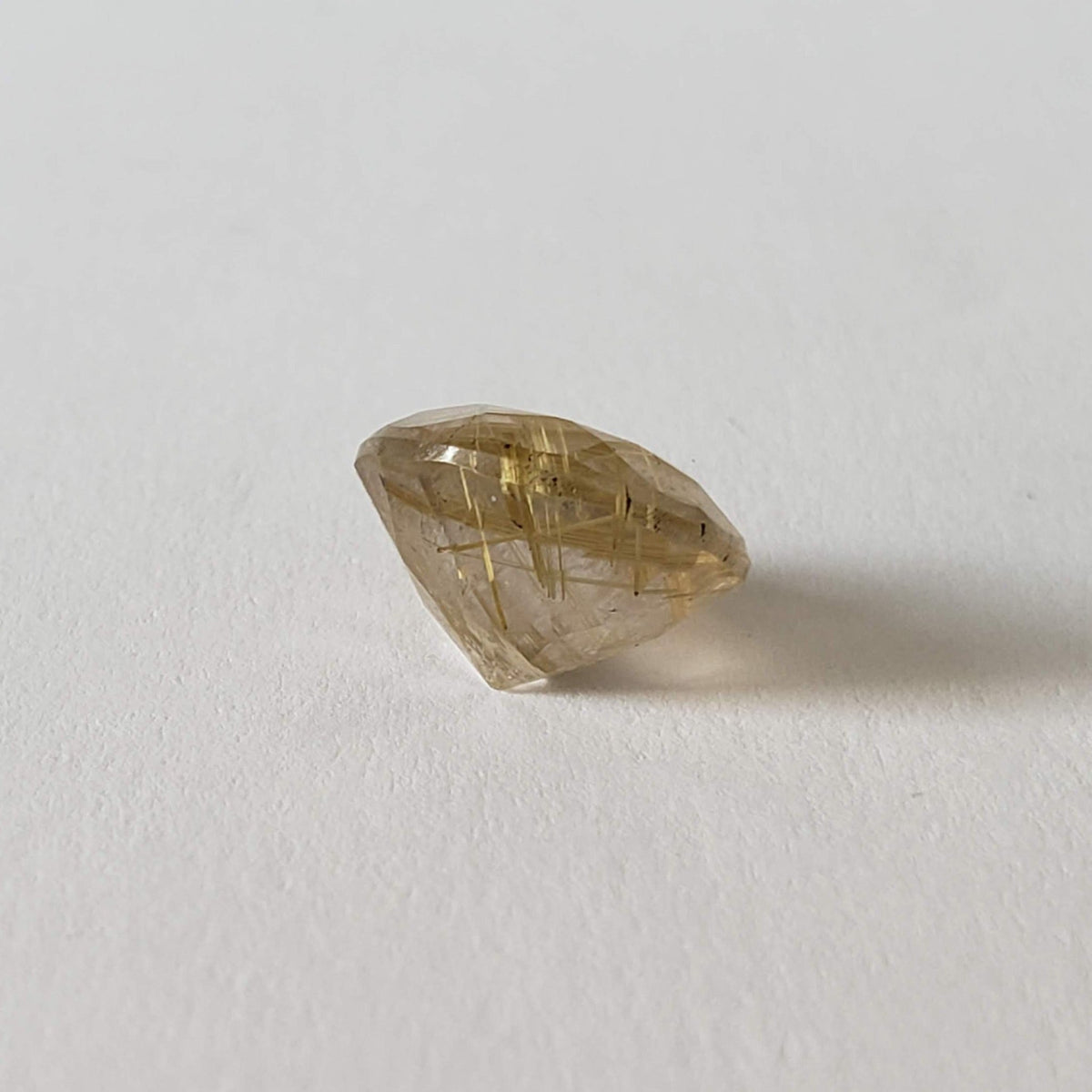 Rutilated Quartz | Faceted Round Cut | 12mm 6.15ct | Brazil