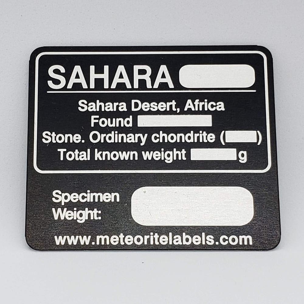 Sahara Meteorite | Universal Flat Metal Label