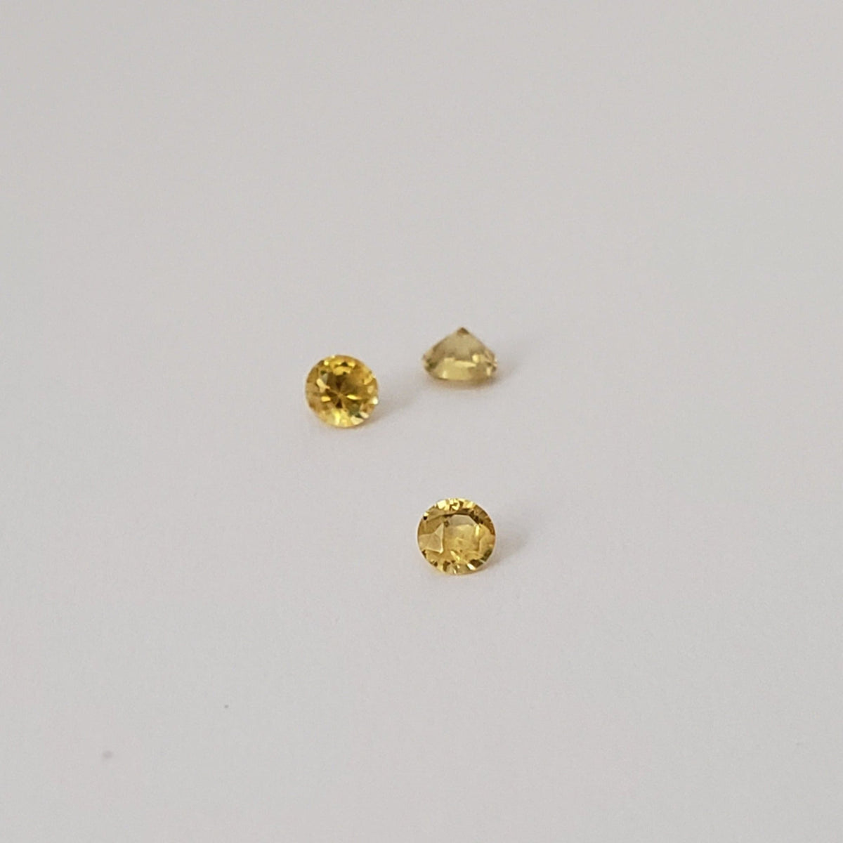  Sapphire | 3 Piece Sapphire Parcel | Round Cut | Canary Yellow | 2.2 - 2.4mm 