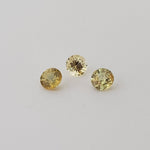  Sapphire | 3 Piece Sapphire Parcel | Round Cut | Canary Yellow | 3.6mm .60tcw 