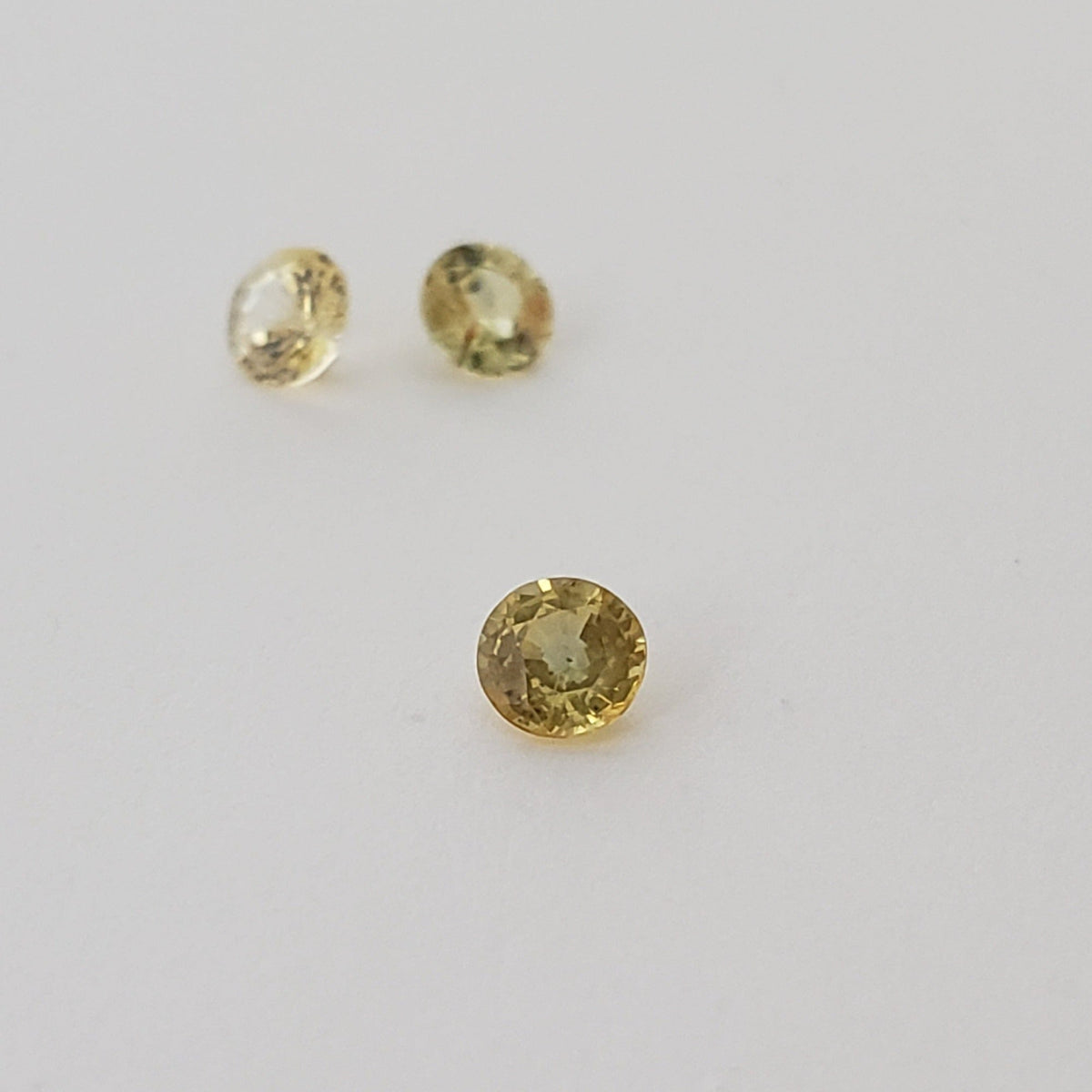  Sapphire | 3 Piece Sapphire Parcel | Round Cut | Canary Yellow | 3.6mm .60tcw 