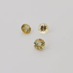  Sapphire | 3 Piece Sapphire Parcel | Round Cut | Canary Yellow | 3.6mm .60tcw 